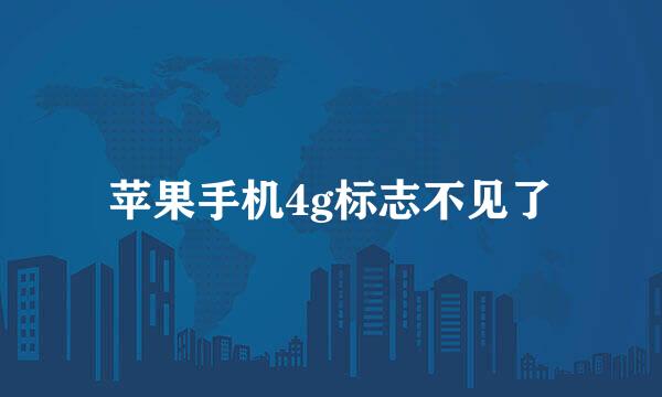 苹果手机4g标志不见了
