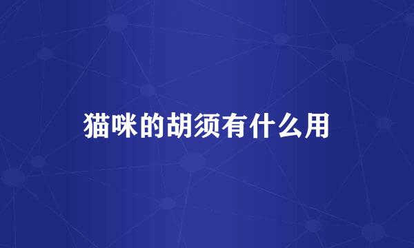 猫咪的胡须有什么用