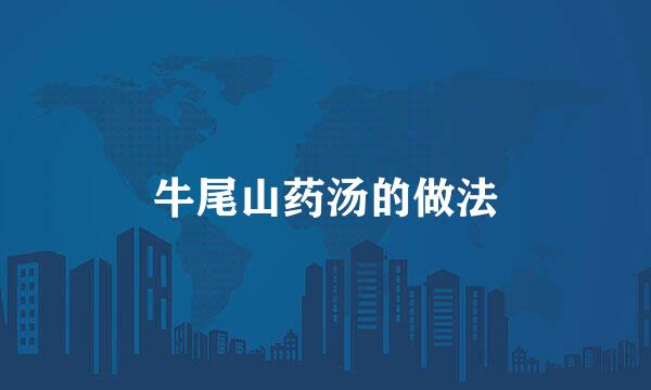 牛尾山药汤的做法