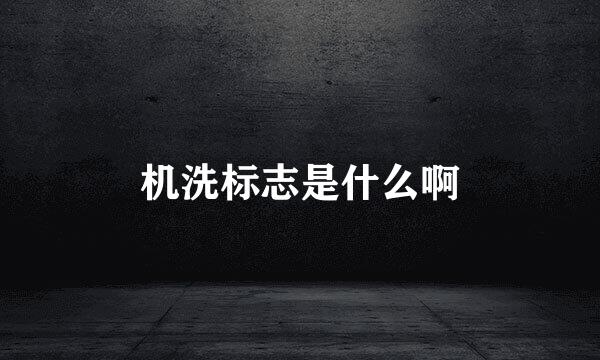 机洗标志是什么啊
