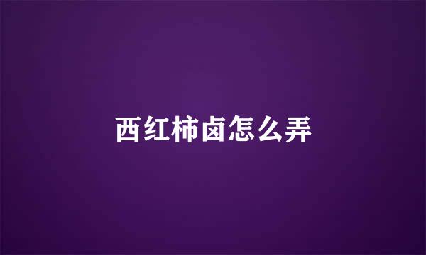西红柿卤怎么弄