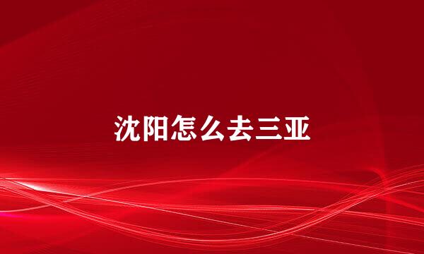 沈阳怎么去三亚