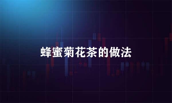 蜂蜜菊花茶的做法