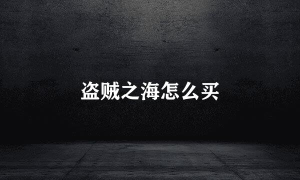 盗贼之海怎么买