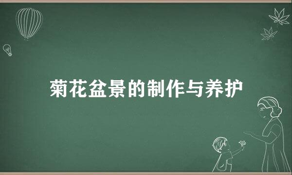 菊花盆景的制作与养护