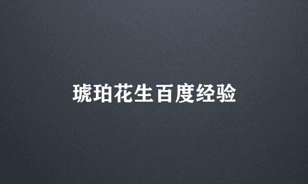 琥珀花生百度经验