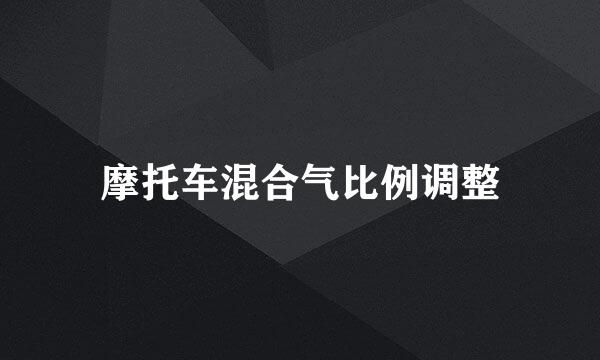 摩托车混合气比例调整
