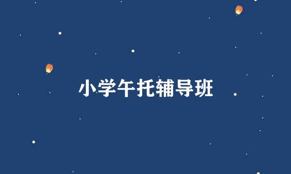 小学午托辅导班