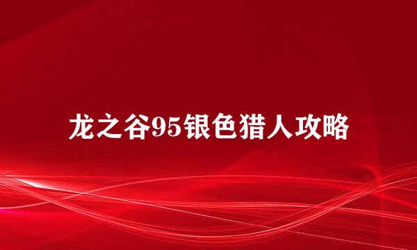 龙之谷95银色猎人攻略