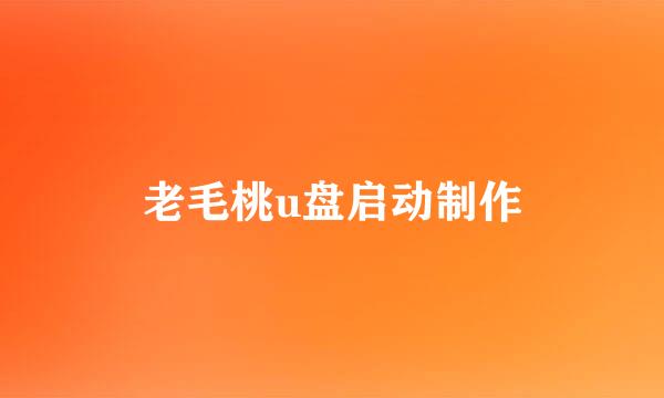 老毛桃u盘启动制作