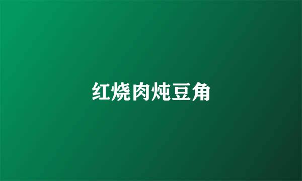 红烧肉炖豆角
