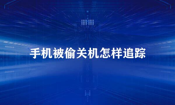 手机被偷关机怎样追踪