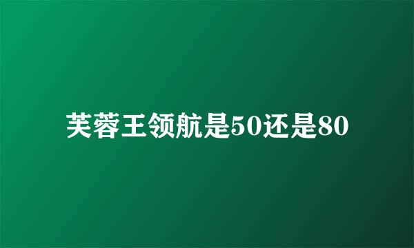 芙蓉王领航是50还是80