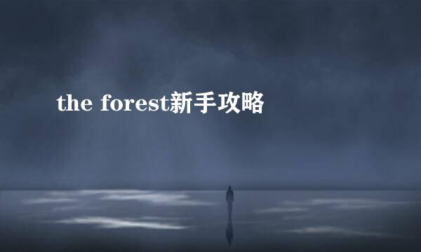 the forest新手攻略