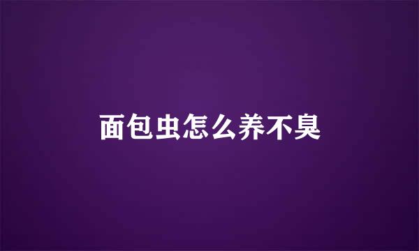 面包虫怎么养不臭