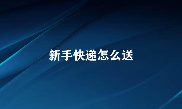 新手快递怎么送