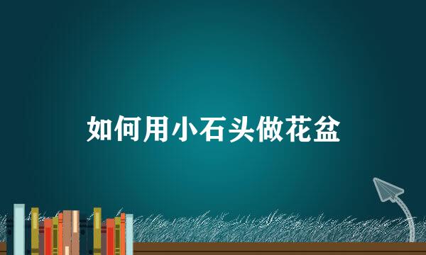 如何用小石头做花盆