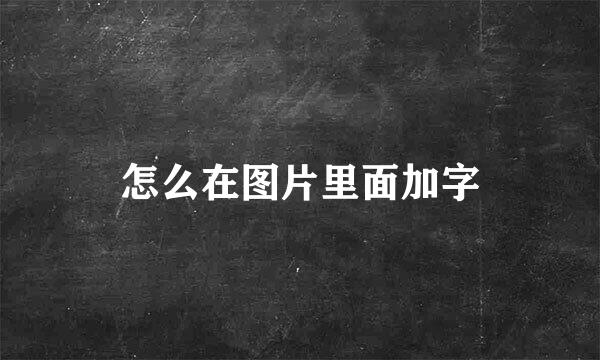 怎么在图片里面加字