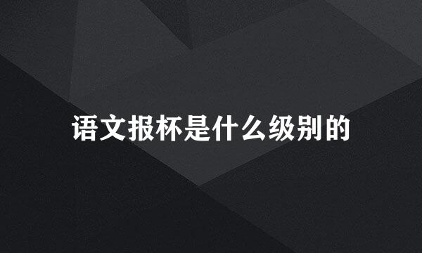 语文报杯是什么级别的