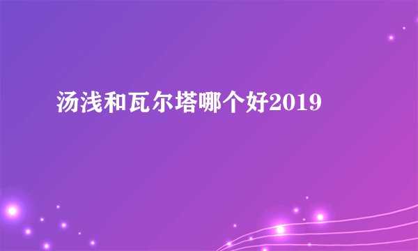 汤浅和瓦尔塔哪个好2019