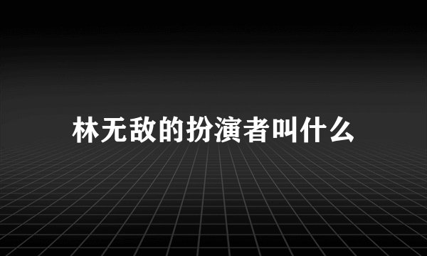 林无敌的扮演者叫什么