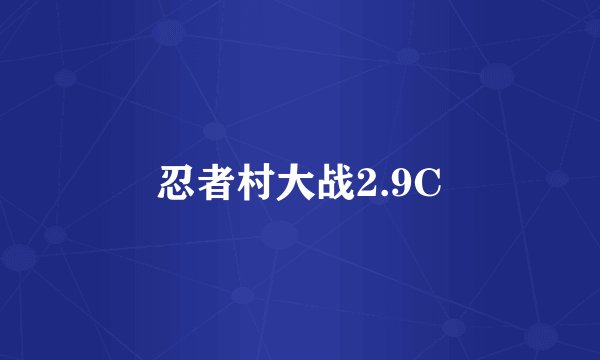 忍者村大战2.9C