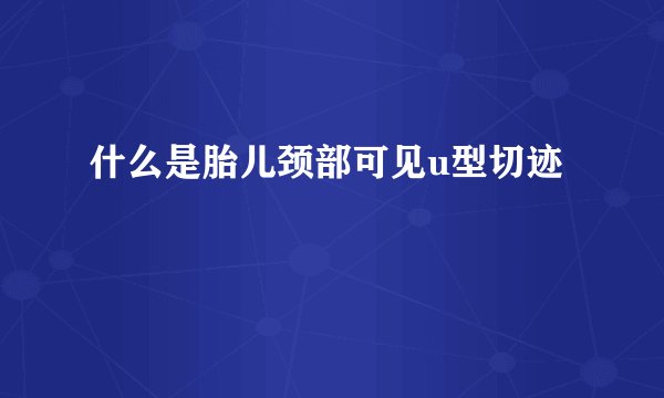 什么是胎儿颈部可见u型切迹