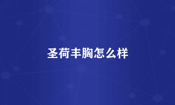 圣荷丰胸怎么样