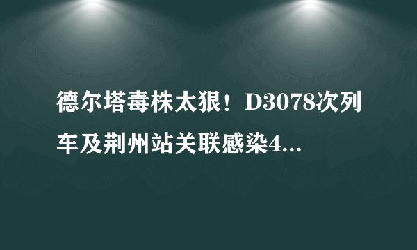 德尔塔毒株太狠！D3078次列车及荆州站关联感染4地13人