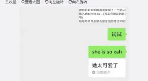 微信输入she is so是什么意思？