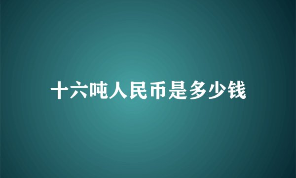 十六吨人民币是多少钱