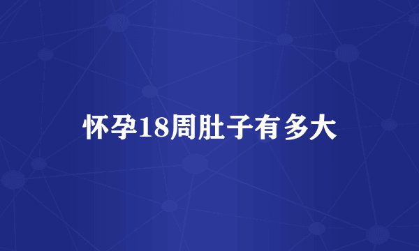 怀孕18周肚子有多大