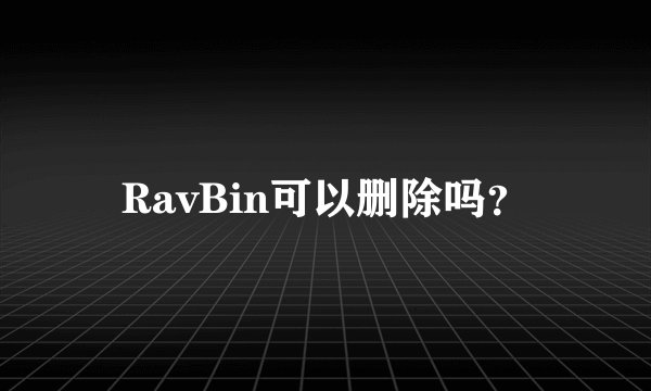 RavBin可以删除吗？