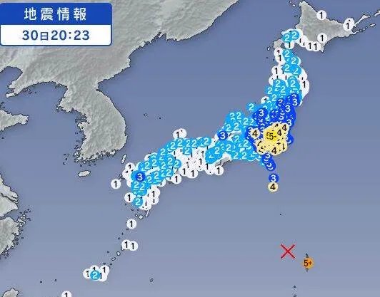 小笠原群岛的地震情况