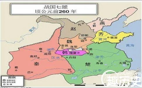 战国七雄实力排名 战国七雄地图古今对照