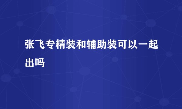 张飞专精装和辅助装可以一起出吗