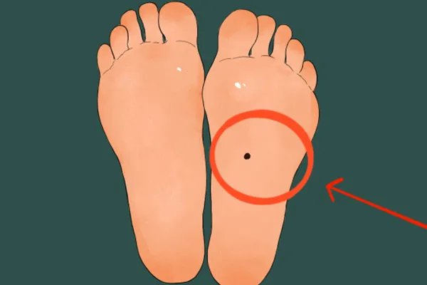 涌泉准确位置图片和作用