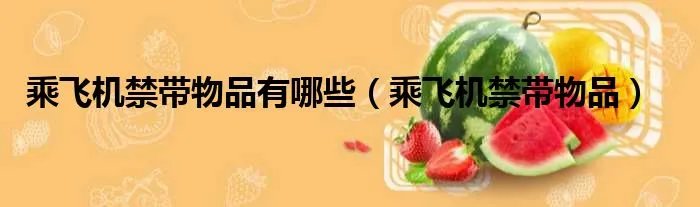 乘飞机禁带物品有哪些（乘飞机禁带物品）