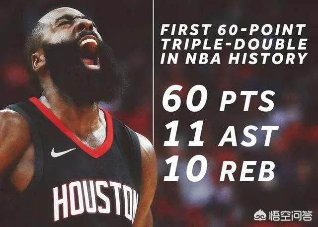 哈登的60+三双难度大。还是浓眉哥的45分17篮板的难度大?