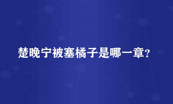 楚晚宁被塞橘子是哪一章？