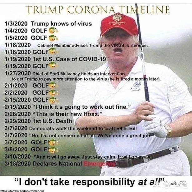 美国疫情死亡人数破10万,特朗普却在打高尔夫,他是在庆祝吗?