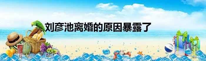 刘彦池离婚的原因暴露了
