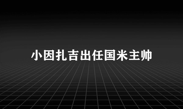 小因扎吉出任国米主帅