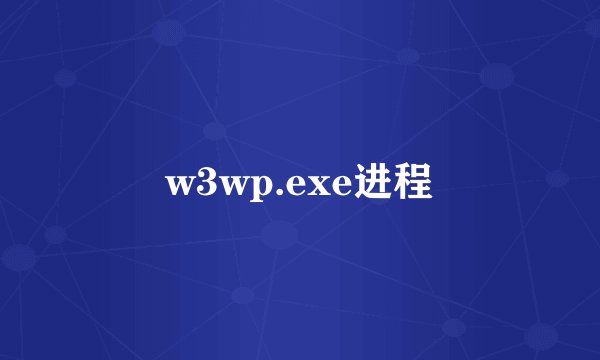 w3wp.exe进程