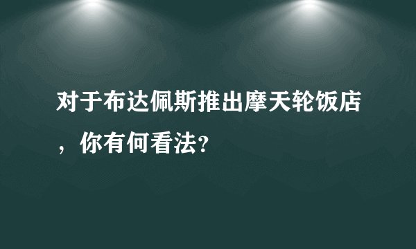对于布达佩斯推出摩天轮饭店，你有何看法？