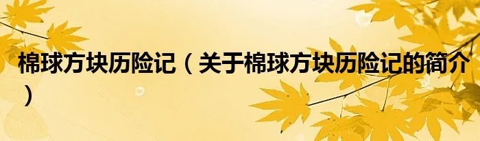 棉球方块历险记（关于棉球方块历险记的简介）