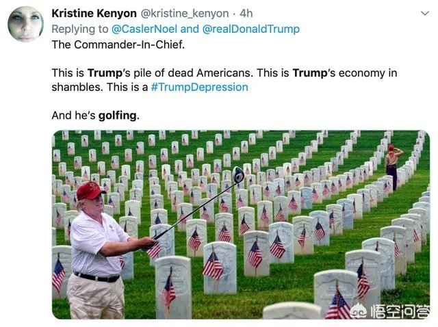 美国疫情死亡人数破10万,特朗普却在打高尔夫,他是在庆祝吗?