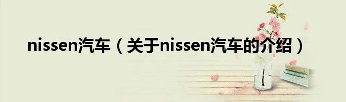 nissen汽车（关于nissen汽车的介绍）