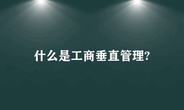 什么是工商垂直管理?
