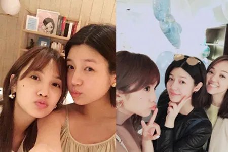 杨丞琳陈妍希合影 前者晒生日照片跟粉丝分享感动